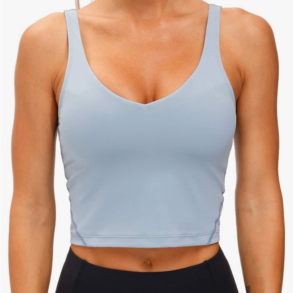 Long-Line Crop Top Sports Bra